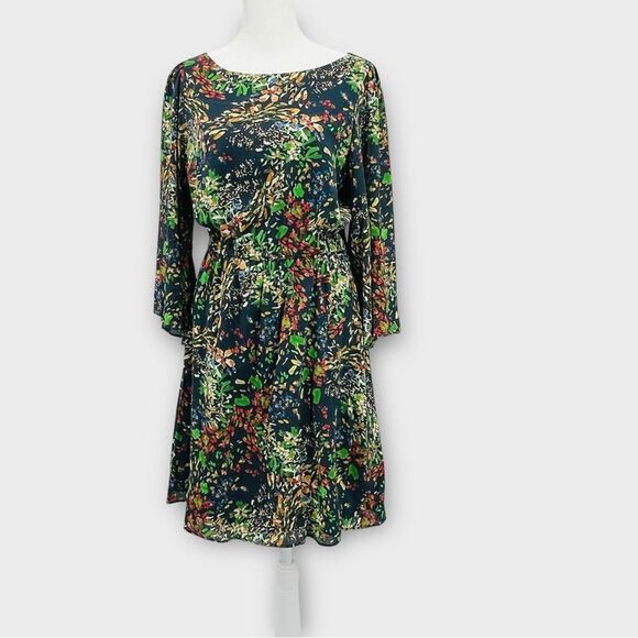 Alice + Olivia Silk Shift Dress in Blue Floral Print Women’s Size S - Picture 1 of 7